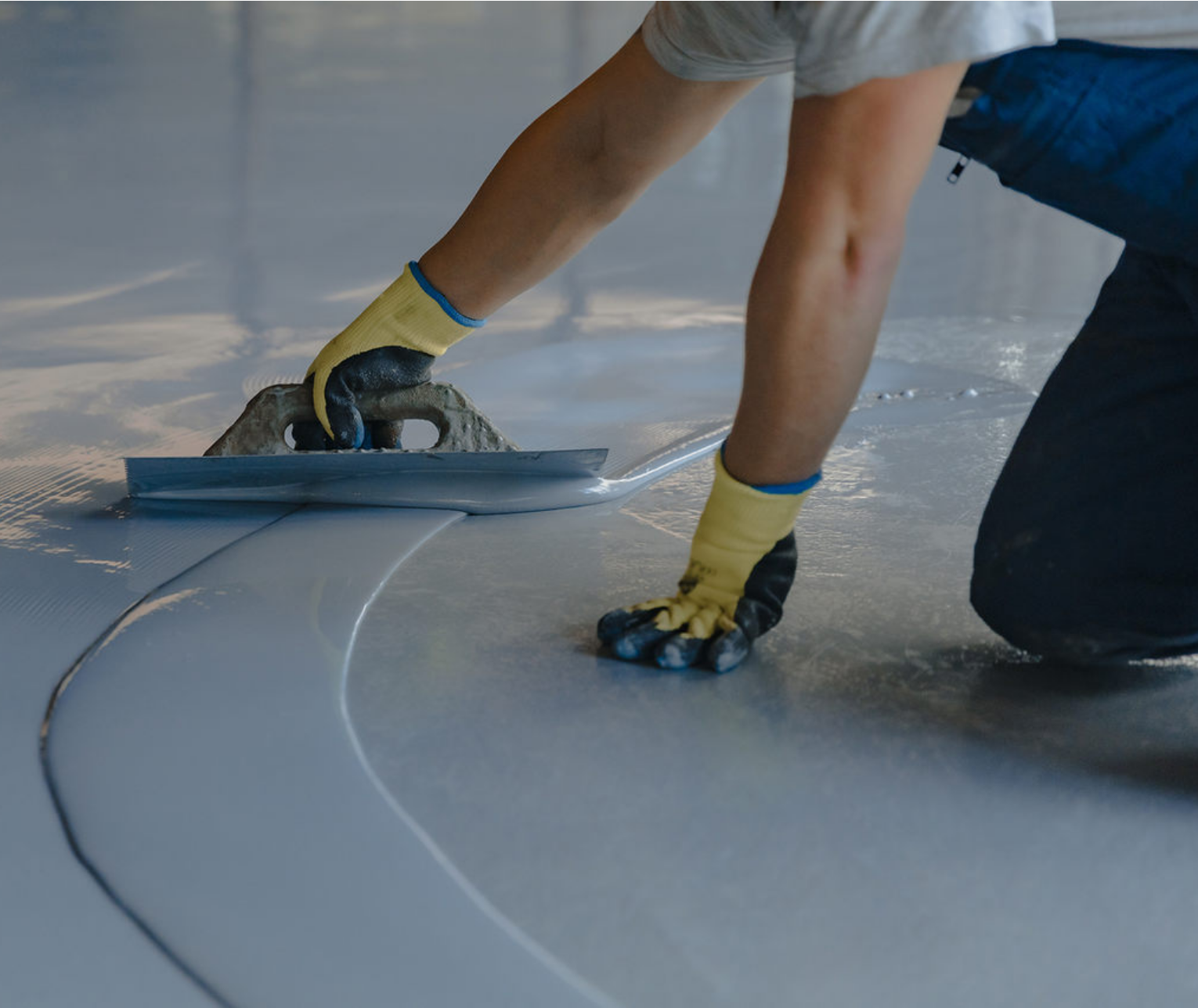Professional floor coating installation by Coatings Hub NorCal